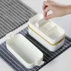 Bento Boxes Onuobao Double Layer Lunch Box 0.85L/1.5L Large Capacity Japanese Sealed Leak proof Used for Microwave Oven Heating Q240427