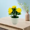 Fleurs décoratives de bureau décoration de fleur élégante bonsaï de pivoine artificielle pour décoration de bureau à domicile