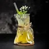 Verres à vin Vase Vase Cocktail tasse plissée