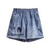 Plus Size 6xl 150 kg hohe Taillen -Denim -Shorts Hosen weibliche Kurzjeans für Frauen Sommer Damen 240420