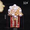 Brooches Pearl Popcorn for Women Rhingestone Party Office Office Brooch épingles Cadeaux