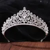 Tiaras complète de luxe Tiaras Pageant Régistes transparents King Queen princesse couronnes de mariage mariés Couronne de fête de fête