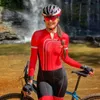 Rxkecf go pro équipe triathlon set en jersey de cyclisme féminin costume une pièce à manches courtes macaquinho ciclismo féminino gel pad 240416