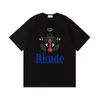 Heren T-shirt Rhude Designer T-shirt voor mannen Trip Party Summer T-shirt Casual Comfortabele man Beach Tees Fashion Korte mouw TOM KWALITEIT TEE EUR-maat CRD2404292-6