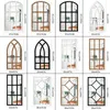 3D Imitatie Window Arch Design Acryl Mirror Wall Sticker Zelfklevende Huis Woonkamer Achtergrond Art Wall Decor Stickers 240417