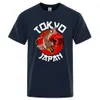 Erkek Tişörtler Tokyo Koi Balık Komik Erkekler Tshirt Sıradan Pamuk Nefes Alabilir Kısa Slve Büyük boyutlu üstler o boyun boyunlu tişört vintage Kısa Slve y240429