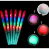 Party Favor 28x1.75cm Colorf LED Light Stick Flash Glow Cotton Coly Casking cône pour les concerts vocaux Parties Night Dhs Drop délivre DH2Q3