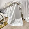 Prawdziwe 100% jedwabnych zestawów pościeli luksusowa biała kołdra Zestaw Zestaw Połączony z płaskiej blachy poduszki Naturalne skórę Cool Cool 240415