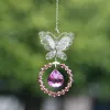 Décorations 1pcs papillon Suncatcher Crystal Prism Ball Pendule Feng Shui Pendants suspendus Rainbow Sun Catcher Window Garden Decor