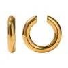 Uworld Nonadjustab Stylish Stainless Steel Trend Clipon Earrings Statement Waterproof Cuff Non Pierced Cartilage Jewelry 240418