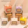 Candles Candy Color Fragrance Candle Fragrance Environment Glass Square Cup Bedroom Household Decoration Small and Fresh d240429