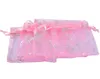 Pink Butterfly Organza Gift Bags Wedding Favour Bags Jewellery Pouches 7cm x9cm Small6343428