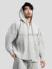 Herren Hoodies Sweatshirts Miyake Plissee Hoodies für Männer Schwarzer Hoodie Solid Color Copfich atmungsaktives lockeres Dstring Casual Top D240429