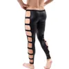 Pantalons masculins Fashion Pu Leggings en cuir sexy