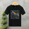 T-shirt maschile carina stile cavallo marca di lusso Lettera di cotone Coppia T-shirt estate harajuku menwomen slve slve t-shirt abbigliamento da uomo y240429