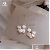 Dangle Chandelier Dangle żyrandol Unikalne południowokoreańskie kolczyki o wysokiej kółku na Earhook Temperament Ins Małe uszy akcesoria nowe st dhdi7