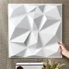 12 PCs Super 3D Painel de parede de arte PVC Decoração de parede impermeável PVC 3D Tiles de parede Diamond Design Diy Home Decor 11.81 x 11.81 240417