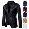 Męskie kurtki dla mężczyzn garnitur bankietu garnitur ślubny garnitur baru nocnego klubu blezer men tops jasny garnitur Paisley Blazer Fashion Suit T240428