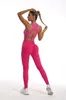 Womens Tracksuit Fitness Yoga Set Sportswear Workout Sports Brahigh midje Leggings Gymkläder Sömlös sportdräkter 240429