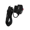 Output 5V 3A Mini Micro 5PIN USB Ports Car OBD Cigarette Adapter Lighter Power Box with 3.5m Switch Cable for Dash Cam Charging