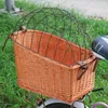 Собачья перевозчик Раттон домашние животные Acessorios Cat Basket Pet мешок с железной крышкой задней тканой велосипед