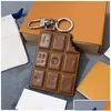 Keychains Lanyards 7X9Cm Designer Chocolate Model Keychain Key Chains Ring Holder Esigners For Porte Clef Gift Men Women Car Bag P Dhkhw