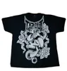 Męskie koszulki Strt noś ciemny litera drukowana t-shirt płomień zabawa dziwna kreskówka koreańska wersja gotycka moda mężczyźni i kobiety tops gorąca wyprzedaż H240429