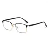 Lunettes de soleil Louilles de lecture du cadre en métal de luxe pour femmes hommes unisexes carrés transparents loin de visions de vue HD Eyeglasse 0 1.0 4.0