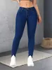 Frauen dehnen Skinny Jeans Lady Slim Fit Bleistift Jeans Girls Leggings gerade Bein Denimhose blau grau schwarze sexy lange Hosen 240419
