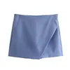 Shorts femminile volalo da donna Fashion Candy Color Asymmetrical Gonnets Topche con cerniera Chic Pantalone Cortos