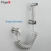 Set fliger ręczny toaleta bidet opryskiwacz toaleta stali nierdzewnej bidet kran łazienki shattaf vae set set higieniczny prysznic