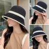 Chapéus de aba larga Chapéus com linho de algodão Chapéu de balde UV Resistente e respirável Fisherman Hat Hat Sun for Women J240429