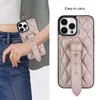 Wrist model Kick stand Cross line Leather cases suitable for Apple iphone14/15Promax mobile phone holster Little fragrance breeze wristband adjustable protection