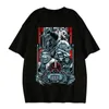 Camiseta de la mujer Camiseta High Street Mens American Anime Camiseta Gráfica Y2K Harajuku Fashion Gothic Gothic Grunge Gunge Camiseta de manga corta Gran Camiseta2404