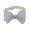 Bambine luccicanti ragazze bowknot a corona a corona in pizzo elastico elastico panoramica della principessa moda nuovo stile bambini accessori per capelli per bambini