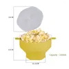 Kommen met deksel popcorn kom opvouwbare siliconen magnetron bakgereedschap grote capaciteit emmer