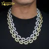 Bijoux brillant 15 mm Collier de hiphop personnalisé VVS Moisanite Link Chain Iced Out Gold plaqué Sier Men Cuban Bracelet