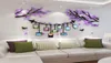 Família PO Tree Artistc 3D adesivos de parede de acrílico papel de parede para sala de estar decomos decorativos da cozinha decoração de decoração de parede poster t2671676