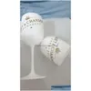 와인 잔 2pcs 플라스틱 파티 흰색 샴페인 유리 모트 드롭 배달 홈 정원 부엌 식당 바 음료웨어 DH5FP