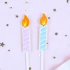 Fournitures de fête Bougies d'anniversaire DIY Baby Girl Cupcake Topper Cake Flags Kids Boys Wedding Bride Brike Decor