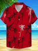 Herren lässige Hemden Tropische Palme Urlaub Hawaiian Shirt Outdoor Holiday Sommer Turnen Kurzarm T -Shirt Aloha