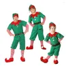 Roupas Conjuntos 2024 Green Elf Girls Christmas Festival Festival Santa Clause para Ano CHILREN DRESS FEQUELAÇÃO DE XMAS