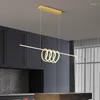 Chandeliers Modern Spiral Aluminum Led Dining Room Creative Design Bedroom Home Decor Lighting Kitchen Pendant Lights Luminaire
