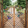 Decorações metal beija -flor obra de parede de pássaro decoração de jardim da sala de estar artesanato de arte ornamento