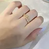 2024 fashion snake designer band ring open size simple diamond crystal shining love rings jewelry for women