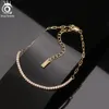 ORSA GIOVELLI 14K Gold Oro Pigli di carta PARPLIP Bracciale da tennis per donne 925 braccialetti fatti a mano in argento sterling Gioielli SB141 240423