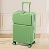 Akschriften voorste semi-open multifunctionele bagage Water bekerhouder Cardan Wheel Travel Trolley Box Boarding Code