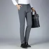 Pantaloni da uomo pantaloni di dilemo non ferro senza ferro new casual elastic long da uomo abbigliamento dritto q240429