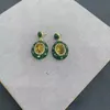 Ensemble de pierres de couleur turques naturelles avec des strass vertes bijoux 4 pièces exquises de la mode pour femmes accessoires 240429