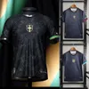 2023 2024 Fan Player Argentina Portogallo Brasile Maglie da calcio le uniformi della camicia nera SIU La Pulga Jersey Special Saka Messise Black